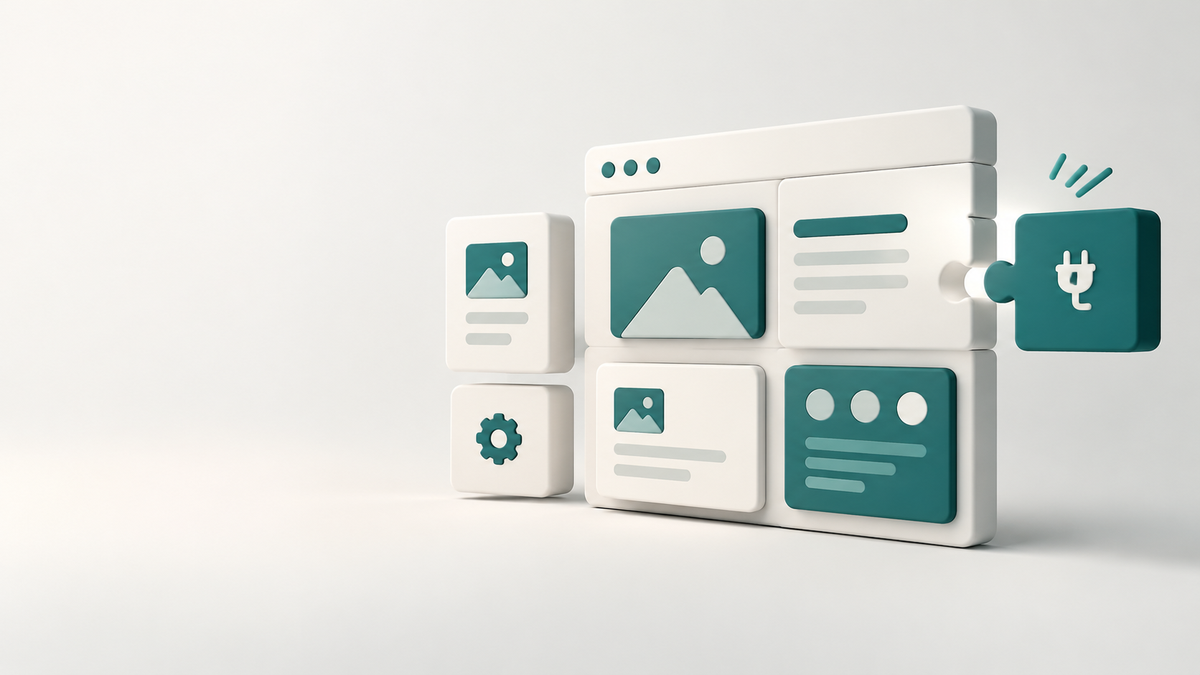 Modular website blocks joining together