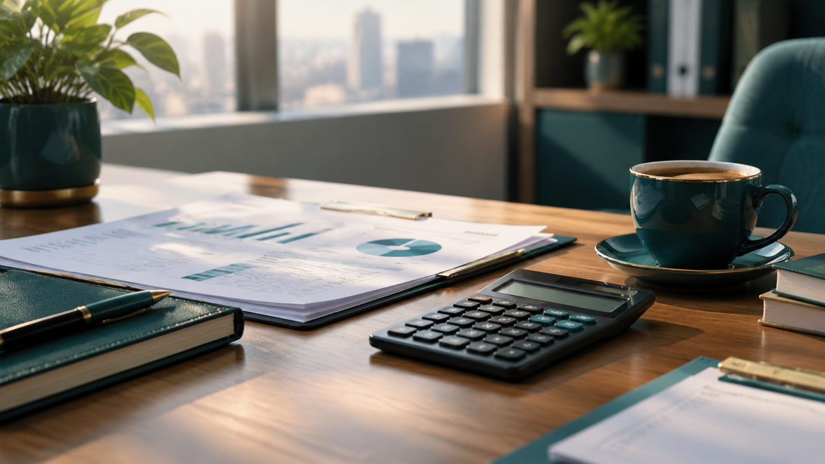 An adviser's desk with policy documents